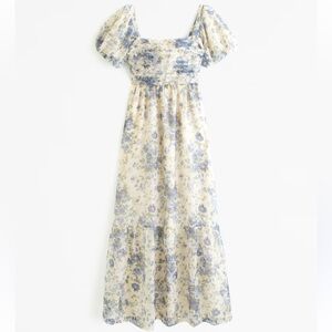 Abercrombie & Fitch Blue Floral Maxi Dress